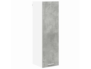 Meuble de rangement cuisine, armoire suspendue gris béton 30x31x100cm bois d'ingénierie