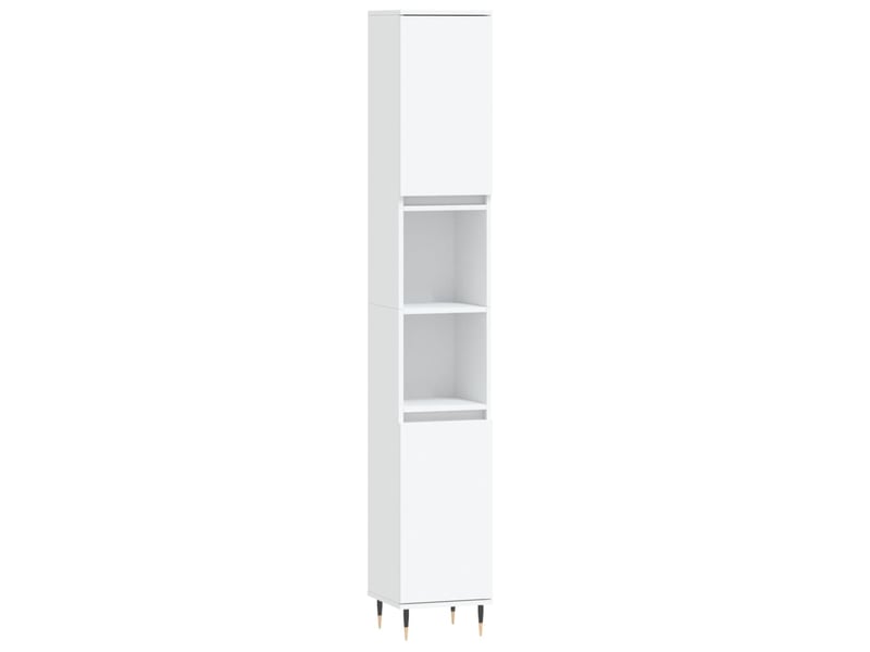  Ensemble de meubles salle de bain 3 pcs blanc bois d'ingénierie cf63941  - Conforama C