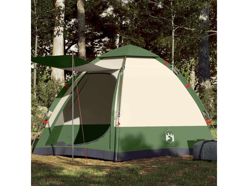 Tente de camping cabine 4 personnes vert libération rapide shl2699 - Conforama B