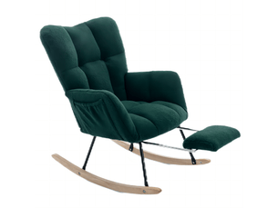 Fauteuil  convertible MERAX fauteuil à bascule vert Tissu vert