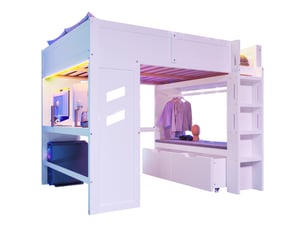 Lit mezzanine 140x200 cm <strong></strong> <strong>Morn Vibe</strong> coloris blanc