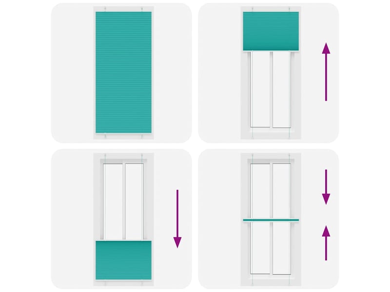  Store plissé, store de fenêtre vert pétrole 90x200 cm largeur du tissu 89,4 cm cf47111  - Conforama E