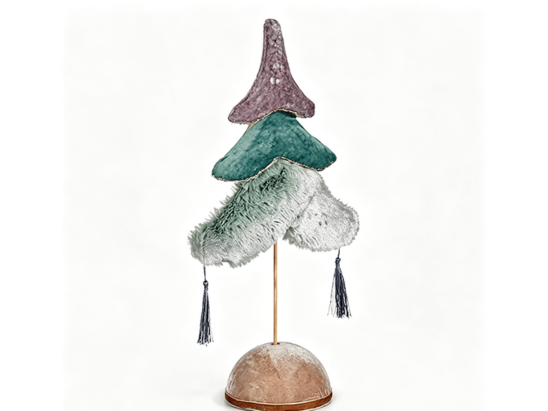  Sapin de noël krist+ bleu turquoise argent polyster bois 12 x 43 x 22 cm S3612542 - Conforama A