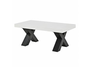 Table basse rectangulaire coloris noir - 50 cmx100 cm