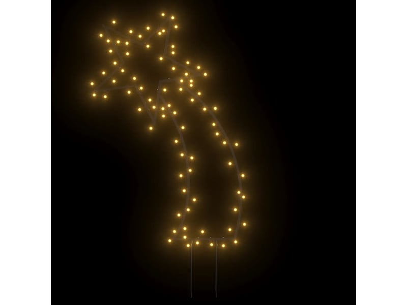  Décoration lumineuse météore de noël avec piquets 80 led 62 cm  - Conforama C