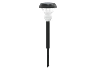 Lot de 12 lampes solaires décoratives jardin 8,5 x 31 cm avec éclairage automatique style moderne en plastique noir 02_0056664