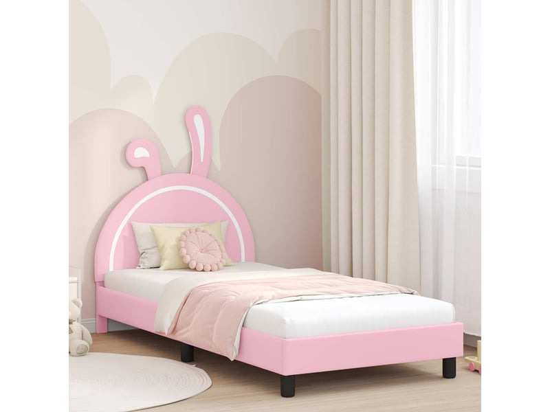 Cadre de lit pour enfants - lit jeune avec tête de lit rose 80 x 200 cm pu - Conforama B