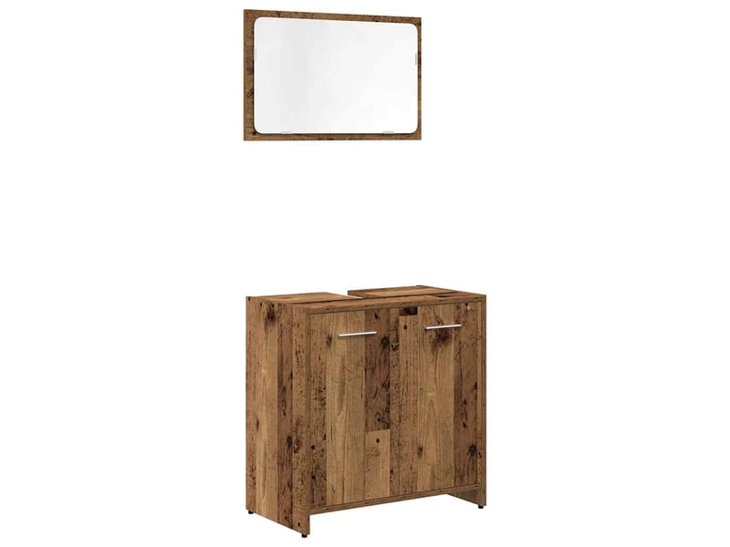  Ensemble de meubles salle de bain 3 pcs bois d'ingénierie cf63942  - Conforama D