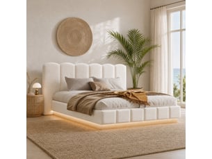 Lit coffre 180x200 cm OKMYHOME   coloris blanc