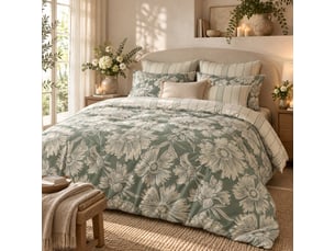 Housse de couette 200 x 200 cm 100% coton 57 fils imprimé tamara