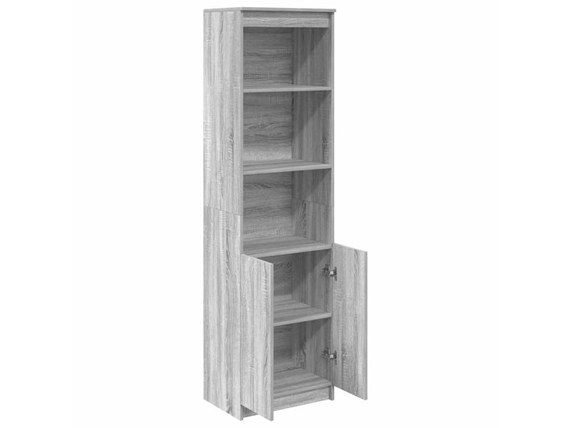  Buffet haut - bahut - meuble de rangement sonoma gris 50x35x180 cm bois d'ingénierie  - Conforama E