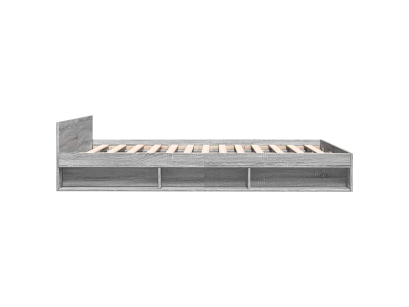  Lit double- lit adulte -  cadre de lit avec tiroirs sans matelas sonoma gris 150x200 cm  - Conforama D