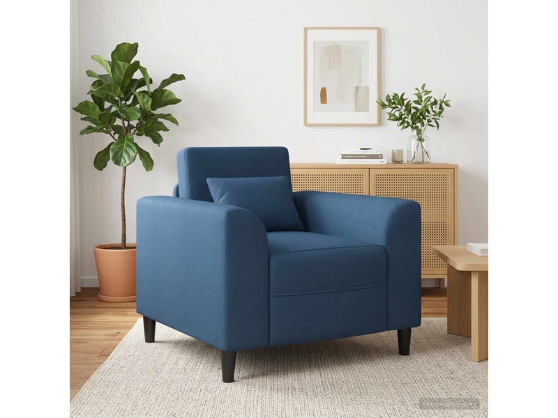  Vidaxl fauteuil bleu tissu  - Conforama B