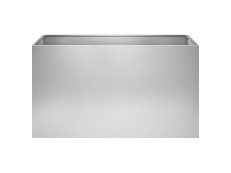 Jardinière - cache-pot de jardin argenté 100 x 50 x 50 cm acier galvanisé - Conforama C