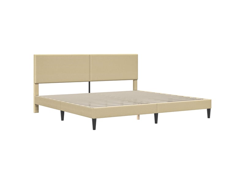  Lit double- lit adulte -  cadre de lit avec tête de lit gris vert clair 200 x 200 cm  - Conforama B