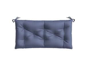 Coussin de banc de jardin, coussin d'assise bleu marine 100x50x7 cm tissu oxford cf52683