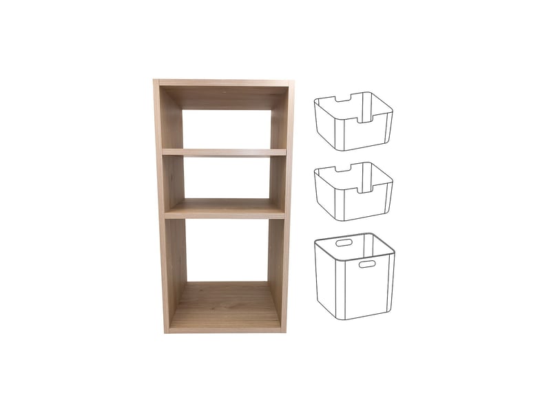 Lot 4 bacs en plastique vert 31 x 31 x 15 cm 50749L - Conforama E