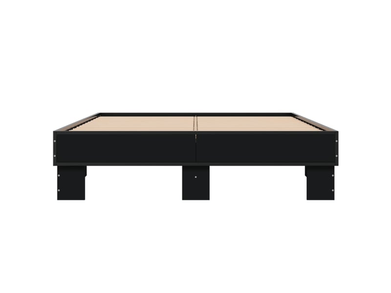  Lit double- lit adulte -  cadre de lit sans matelas noir 140x200 cm  - Conforama C