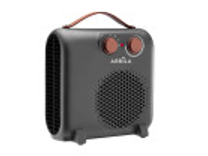  Chauffage soufflant ABRILA Tundra 2000 W gris et marron, 2 puissances, 3 fonctions, thermostat réglable et poignée de transport 229622028 - Conforama B