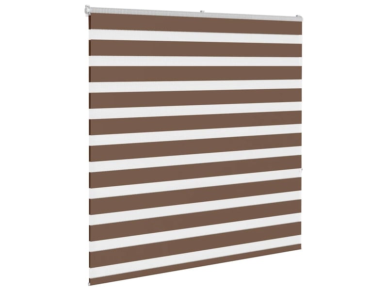  Store zèbre, store de fenêtre marron 140x150cm largeur du tissu 135,9cm polyester cf48676  - Conforama C