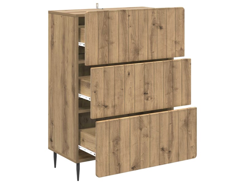  Armoire de rangement bureau, armoire à tiroirs 66 x 34,5 x 92 cm bois d'ingénierie shl6023  - Conforama E