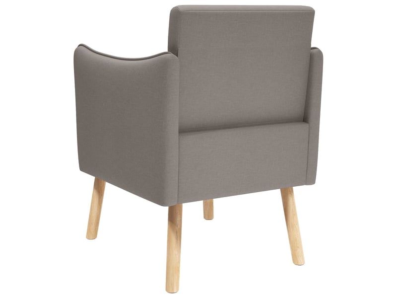 Vidaxl chaise d'appoint taupe tissu - Conforama E