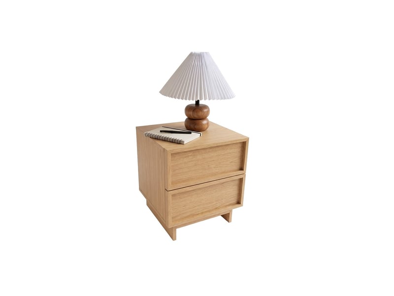  Table de chevet effet bois clair 2 tiroirs 40 x 38,5 x 45 cm 63269 - Conforama E