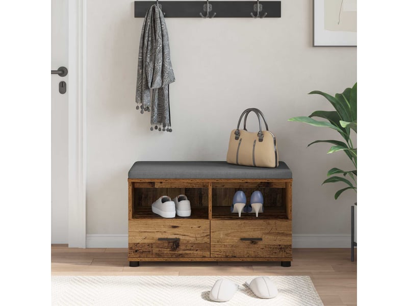  Banc d'entrée, banc interieur bois ancien 80x38x46 cm  - Conforama D