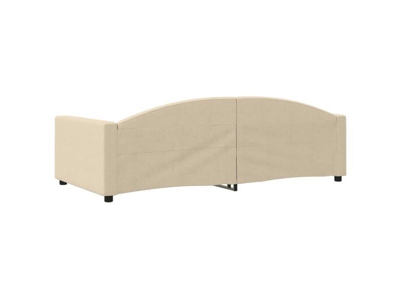  Lit simple- lit adulte -  lit de repos crème 100x200 cm tissu  - Conforama D