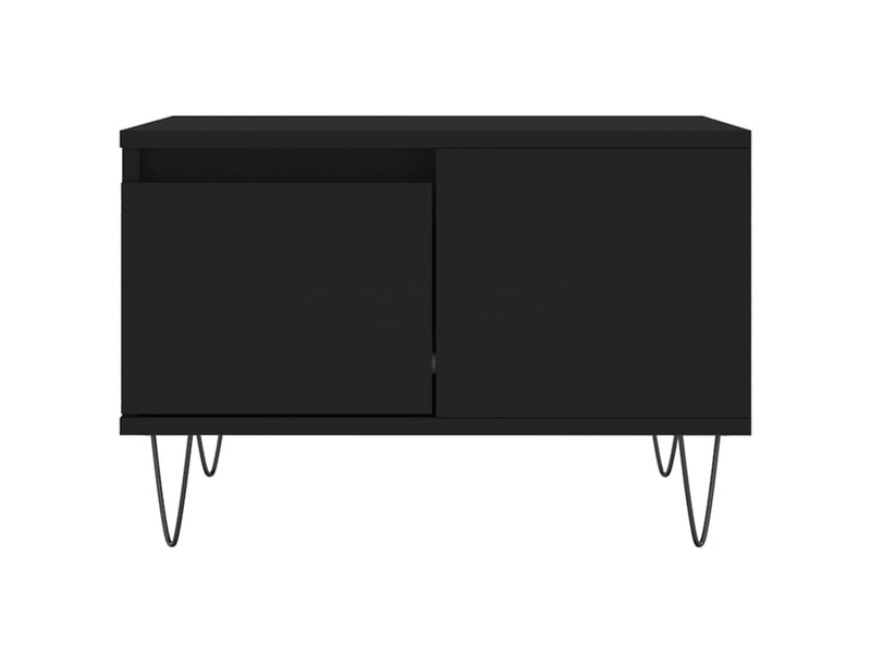  Table basse | table de salon noir 55x55x36,5 cm bois d'ingénierie shl5882  - Conforama E