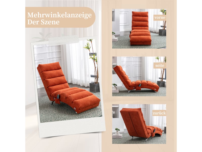  Fauteuil relax électrique lin orange fauteuil relax orange - Conforama D