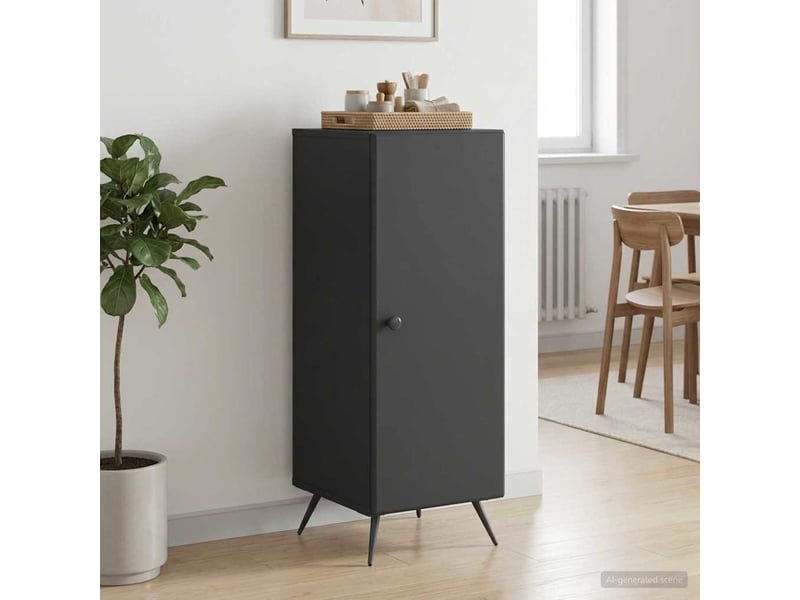 Buffet - bahut - meuble de rangement noir 33 x 34,5 x 90 cm bois d'ingénierie - Conforama B