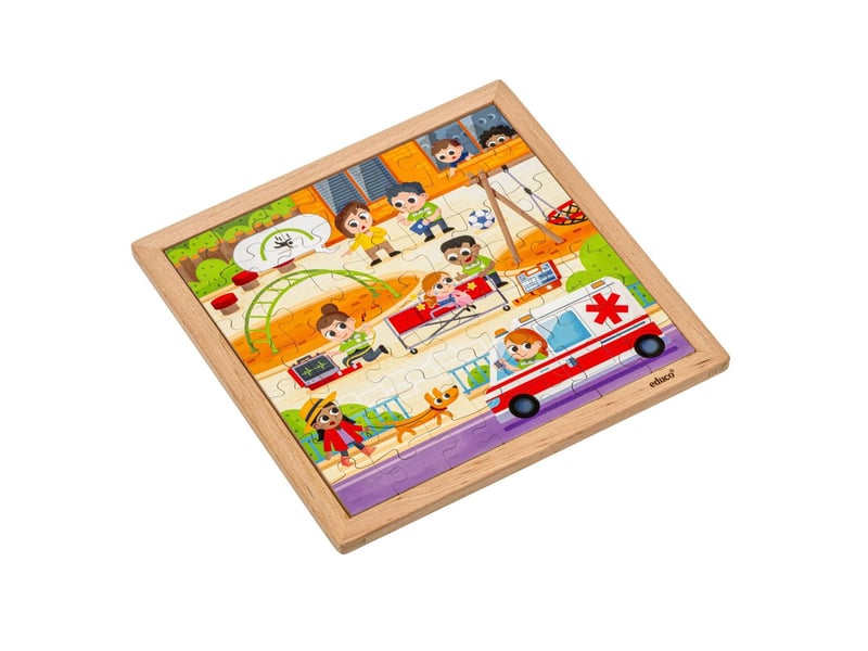 Educo services d'urgence - ambulance 49 pièces de puzzle 8719924067106 - Conforama C