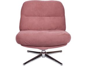 Fauteuil fixe pivotant  HOMIFAB Julia Velours rose