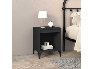 Lot de 2 tables de chevet - cabinet de chevet - table de nuit noir 40x35x50 cm