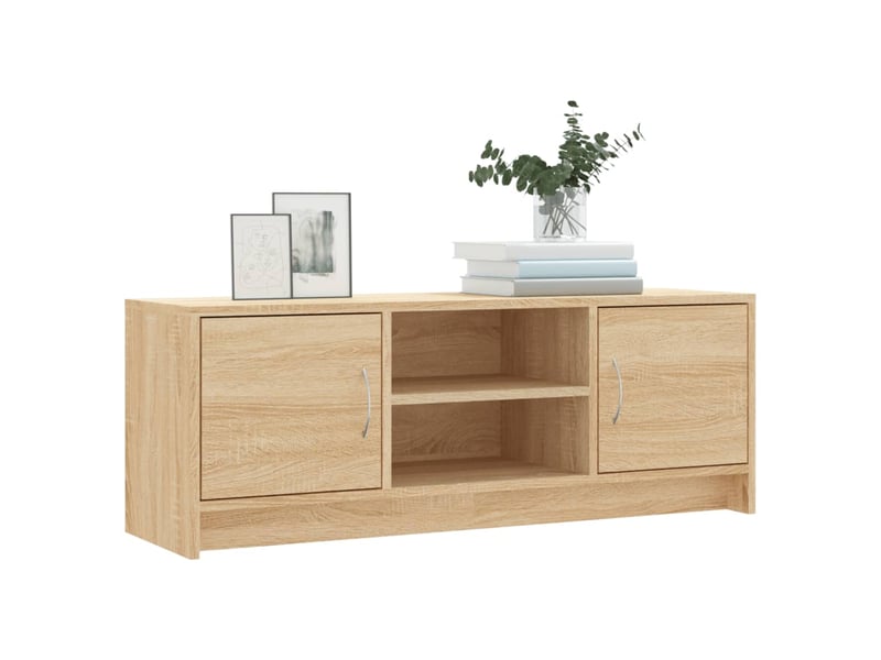  Meuble tv - banc tv - meuble de rangement chêne sonoma 102x30x37,5 cm bois d'ingénierie  - Conforama C