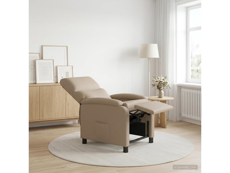  Vidaxl fauteuil inclinable cappuccino simili cuir  - Conforama B