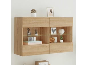 Meuble tv coloris marron 98.5 cm <strong></strong> <strong></strong>