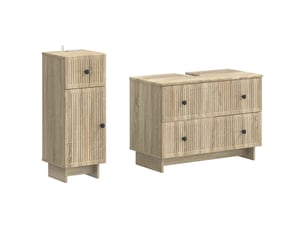 Ensemble de 2 meubles de salle de bain ede chêne sonoma cf63142
