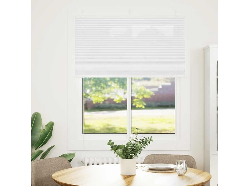  Store plissé, store de fenêtre blanc 110x100cm largeur du tissu 109,4cm polyester cf46728  - Conforama A