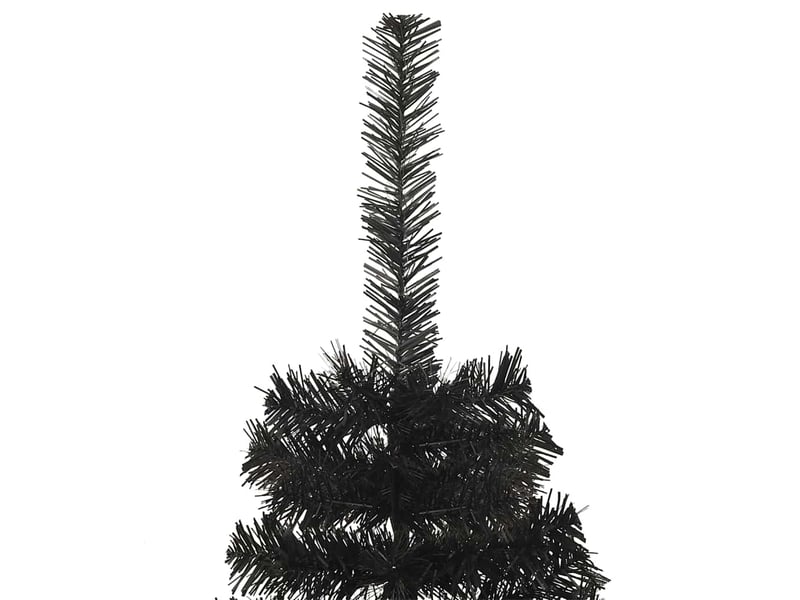  Sapin de noël, arbre de noël noir 180 cm pvc shl1058  - Conforama E