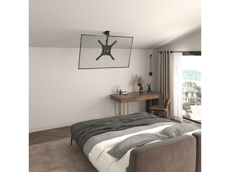  Support tv plafond repliable écran 23''- 55'' - hauteur 52-61,4 cm  - Conforama B