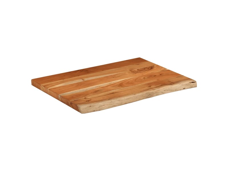  Comptoir de salle de bain, plan de travail 70x60x2,5 cm rectangulaire acacia cf65757  - Conforama C