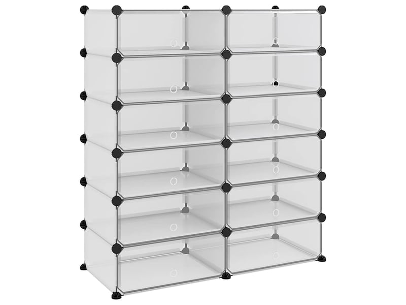  Meuble à chaussures, étagère à chaussures transparent 94,5x36,5x106 cm pp  - Conforama A