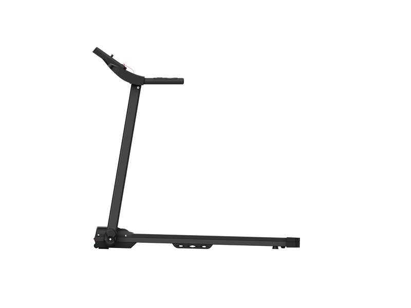  Tapis de course électrique 121x63x116 cm noir en acier, jusqu'à 12 kmh avec écran led et connexion app  - Conforama E