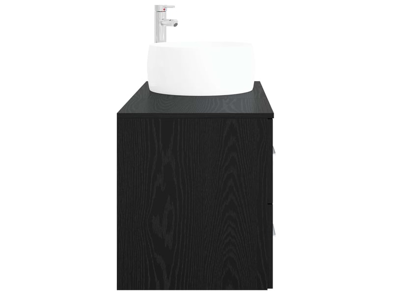  Ensemble de mobilier de salle de bain 2 pc chêne noir cf64111  - Conforama D
