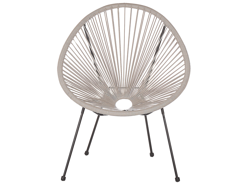  Lot de 2 chaises de jardin acapulco ii polyrotin gris clair  - Conforama E