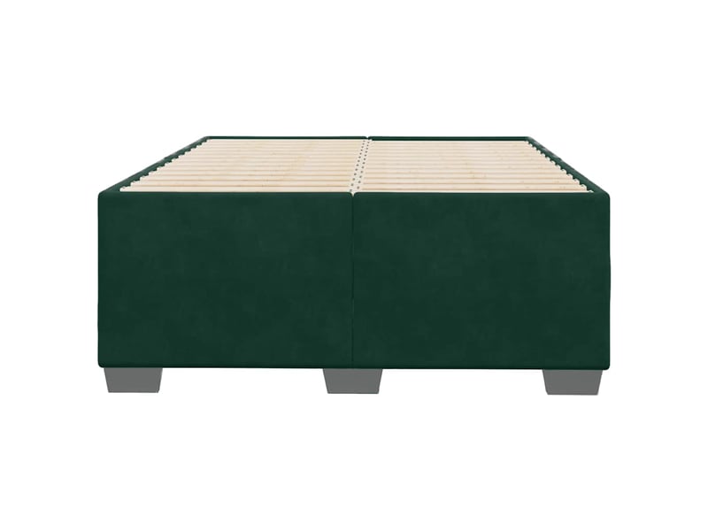  Lit double- lit adulte -  cadre de lit sans matelas vert foncé 120x190 cm velours  - Conforama C
