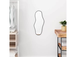 Miroir  à fixer coloris noir <strong></strong>  <strong></strong> - 60 cm x 25 cm