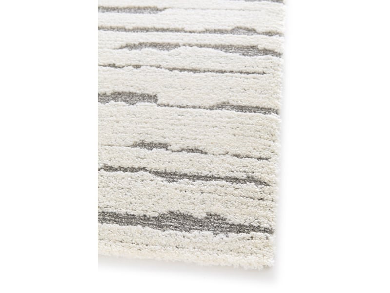  Tapis doux moderne à relief écru et gris beige 160x230  - Conforama C